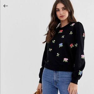 ASOS Tall floral embroidery sweatshirt